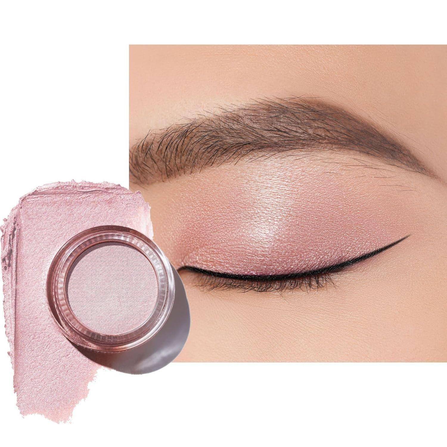 OULAC Seaside P03 - pink wave glow on the eyelids